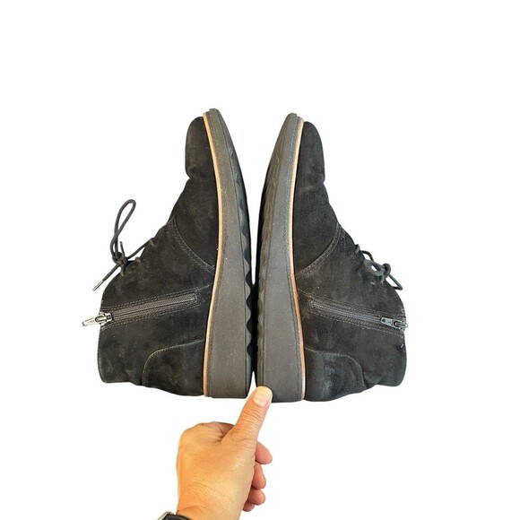 Clarks Boots Womens 8.5 M Sharon Hop Chukka‎ Black Lace Up Ankle Top 26138707 - Picture 3 of 9